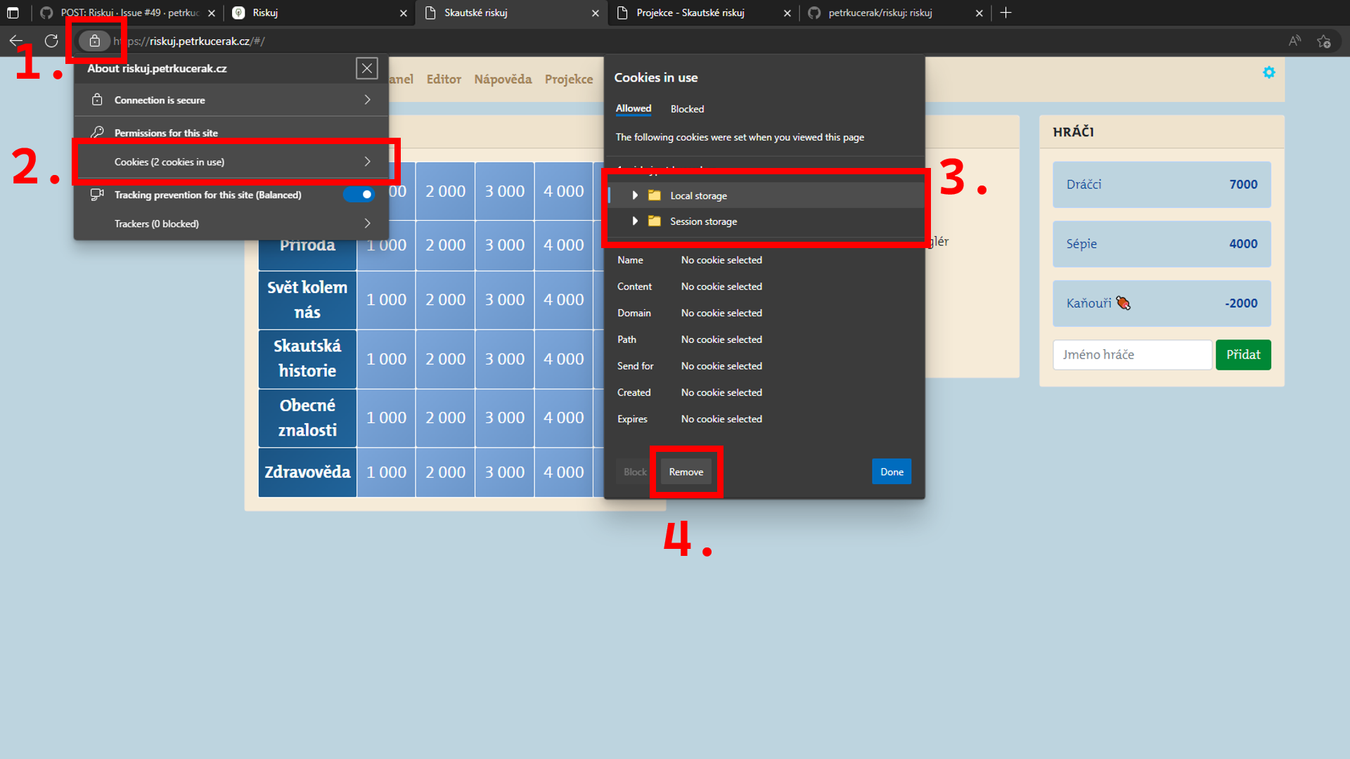 sceenshot z hry riskuj
